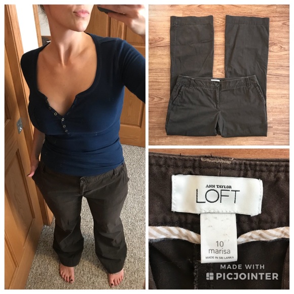 LOFT Pants - Ann Taylor LOFT Marisa Soft Pants 10 Brown Casual